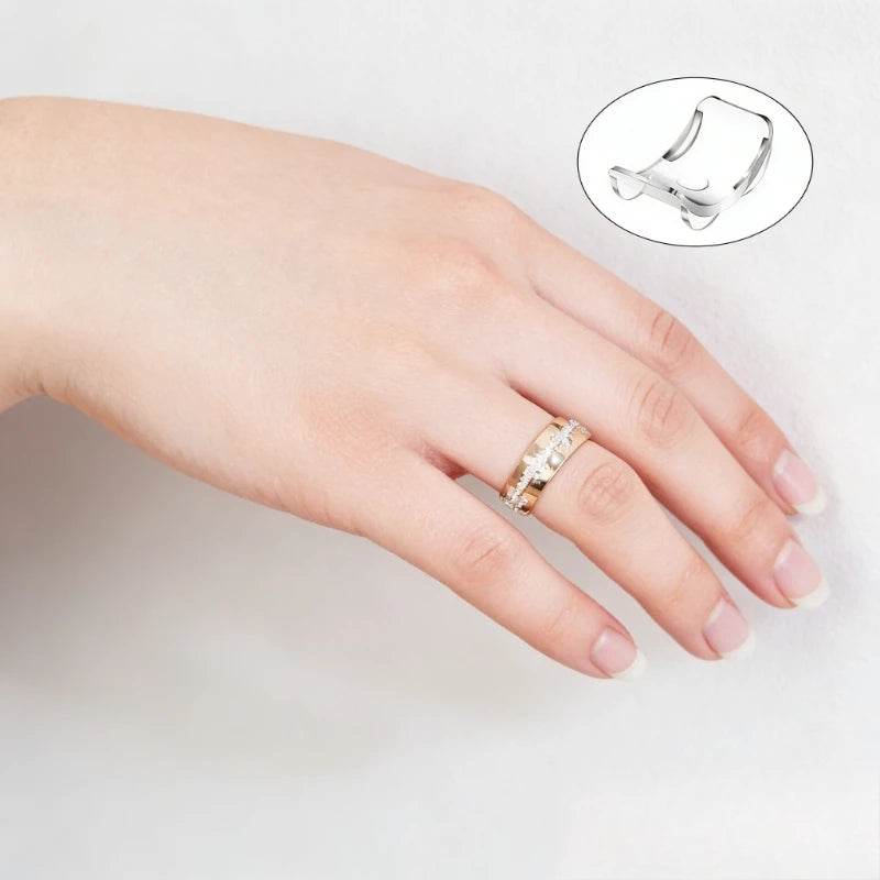 8Pcs Silicone Ring Size Adjuster for Loose Rings Non Slip Jewelry Tool - Universal Fit Reducer Sizer for Wedding Band Engagement